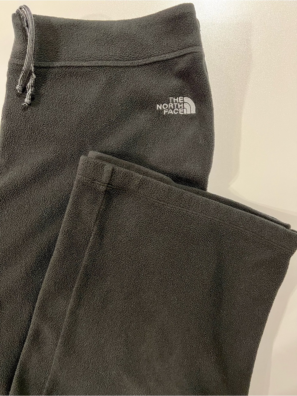 The North Face Polartec Classic Fleece Pants Black Wide Leg Womens M Drawstring